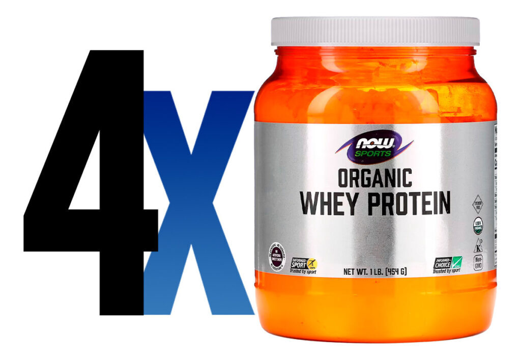 Whey Protein Now Foods Orgânico Sem Sabor 454g Importado 4un - Imagem 2
