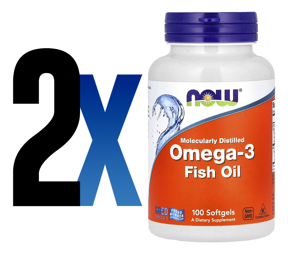 Ômega-3 Molecularmente Destilados Now Foods 100softgels 2un Sabor Sem Sabor - Imagem 2
