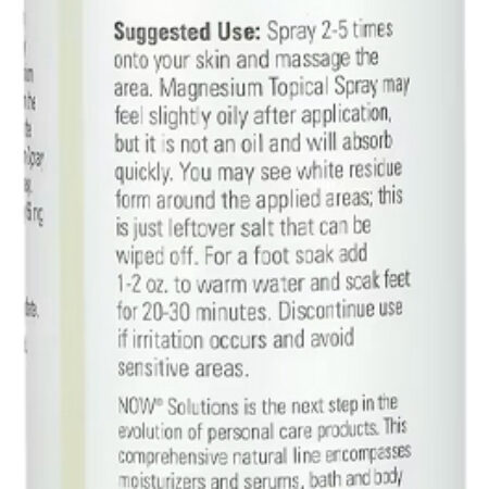 Spray Topical De Magnésio Now Foods 237ml Importado - Imagem 2
