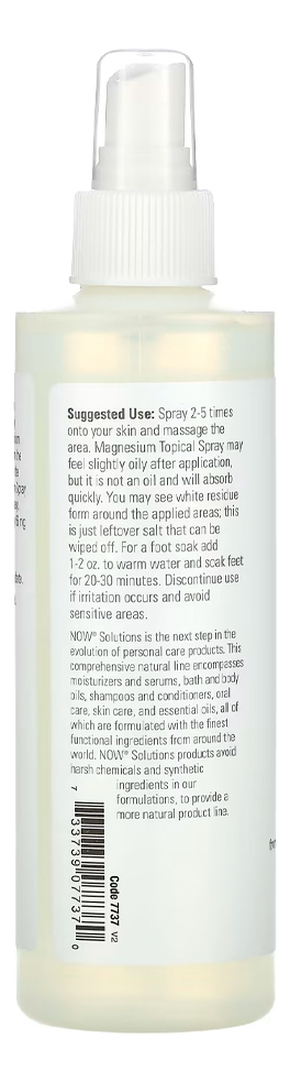 Spray Topical De Magnésio Now Foods 237ml Importado - Imagem 2