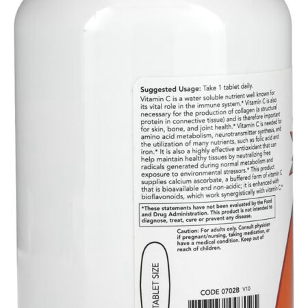 Complexo Vitamina C 1000mg 180 Tabls Importado 5un Now Foods - Imagem 4