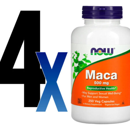 Maca Peruana 500mg Now Foods 250 Veg Caps 4un - Imagem 2