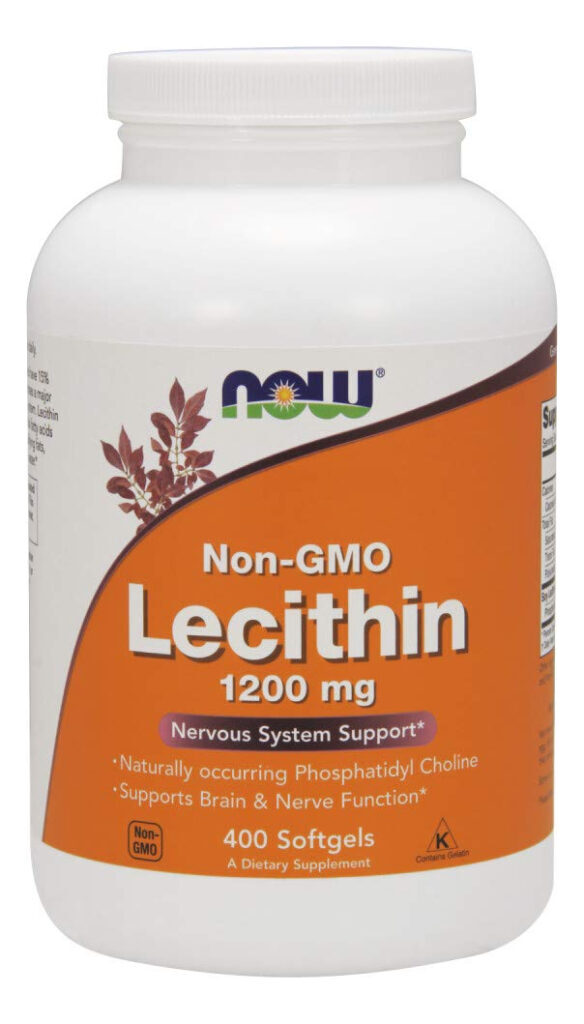 Suplemento Now Lecitina 1200 Mg Com Fosfatidilcolina 400 S
