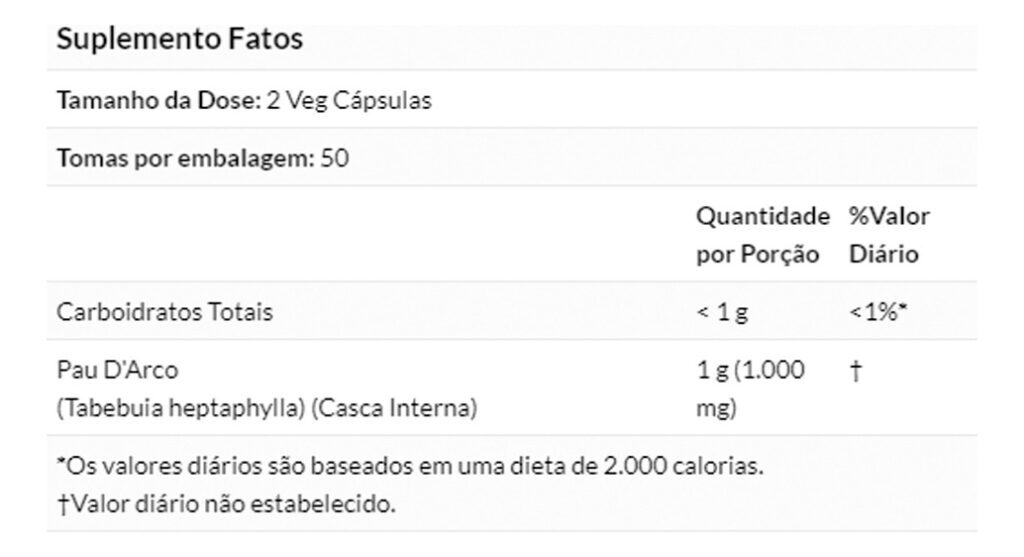 Pau D'arco 500mg Now Foods 100 Cáps Importado - Imagem 4