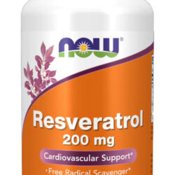 Resveratrol 200mg Now Foods Com Extrato Vinho Tinto 60caps