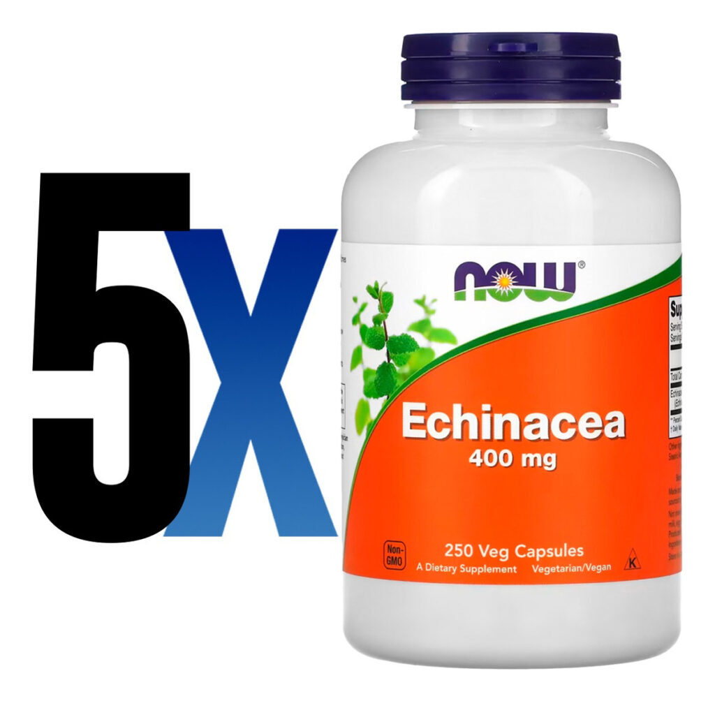 Equinácea 400mg 250 Cáps Importado 5un Now Foods - Imagem 2