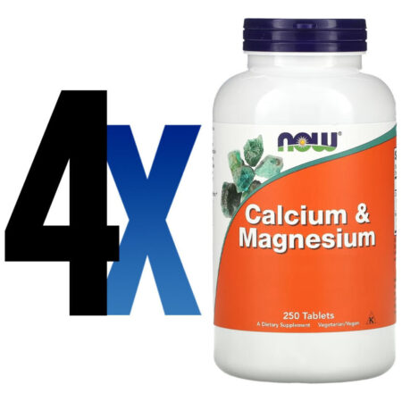 Cálcio E Magnésio 500/250mg 250 Tabs Importado 4un Now Foods - Imagem 2