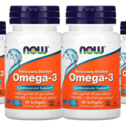 Ômega-3 Molecularmente Destilados Now Foods 30softgels 4un