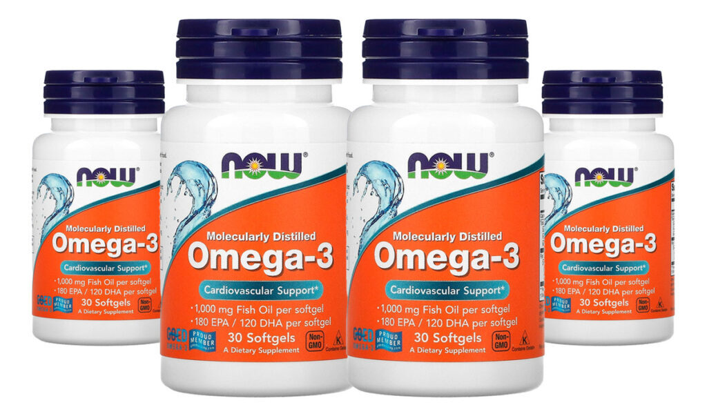 Ômega-3 Molecularmente Destilados Now Foods 30softgels 4un