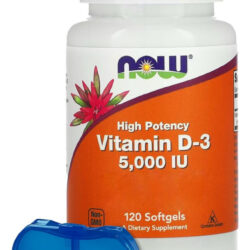 Vitamina D3 5000iu Alta Potencia Now 120 Softgels