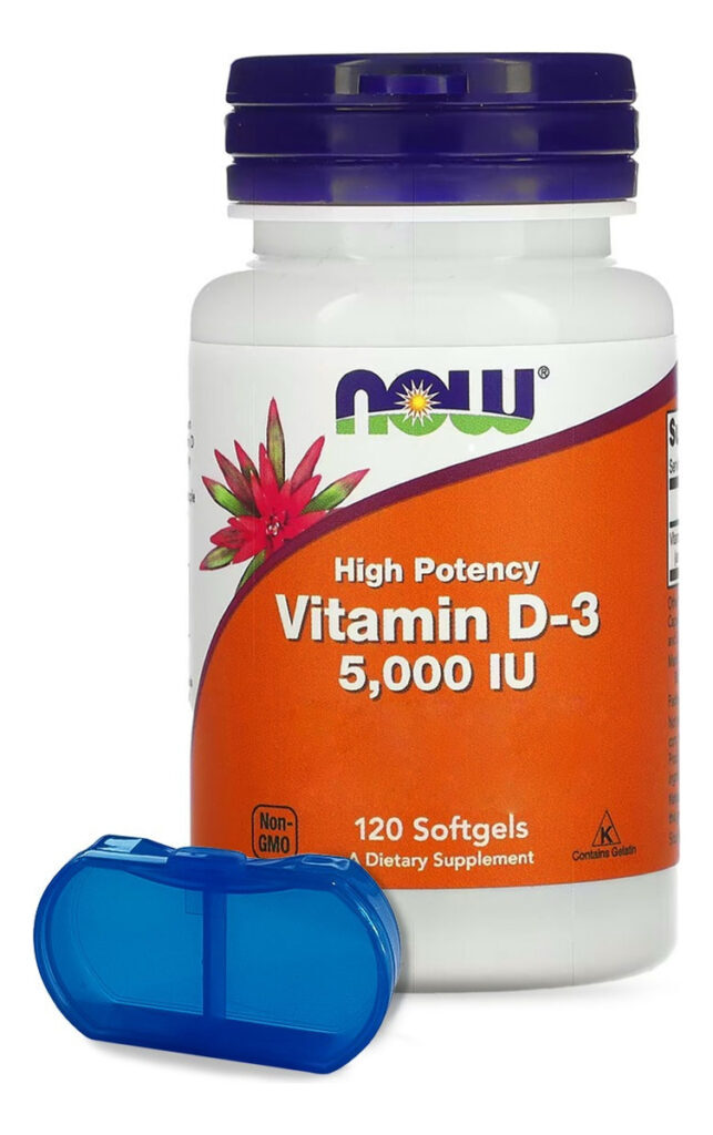 Vitamina D3 5000iu Alta Potencia Now 120 Softgels