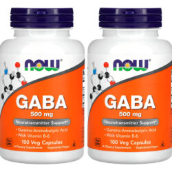 Now Foods Gaba/ácido Gama 500mg E Vitamina B6 100cap Veg 2un Sabor Sem Sabor
