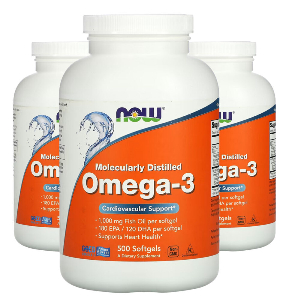 Ômega-3 Molecularmente Destilado 500soft 3un Now Foods