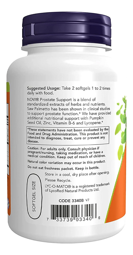Prostate Support Now Foods 90 Softgels + Porta Cápsulas - Imagem 3