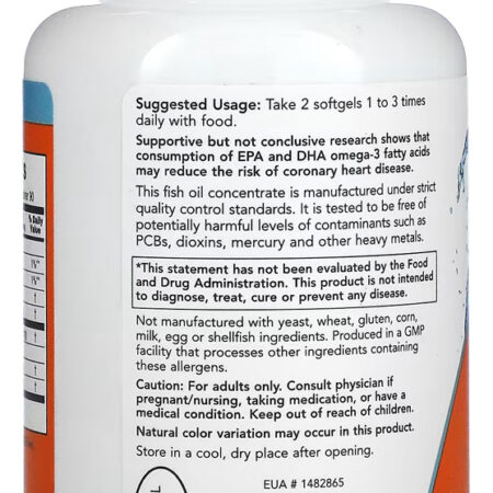 Ômega-3 Mini Gels Now Foods 180 Softgels Importado 5un - Imagem 4