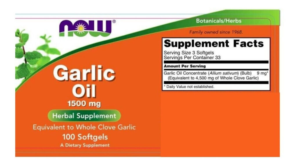 Óleo De Alho Now Foods 1.500 Mg, 100 Cápsulas Gelatinosas, Sabor Sem Sabor - Imagem 4