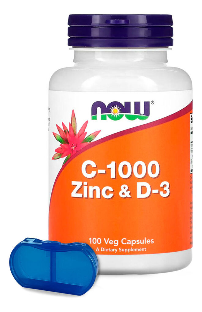 Vitamina C-1000 Zinco E D3 Now Foods 100 Cáps