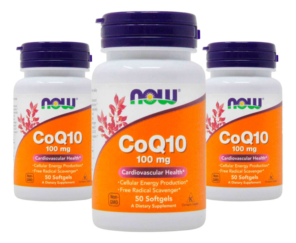 Now Foods Coenzima Coq10 100mg 50 Softgels 3un S/sabor Sabor Sem Sabor
