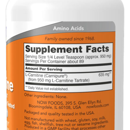 L-carnitina Pura Em Pó 85g Now Foods + Porta Cápsulas - Imagem 2