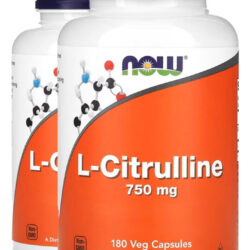 L-citrulina 750mg 180 Cápsulas Importado 2un Now Foods