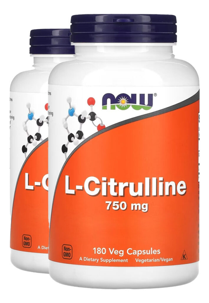 L-citrulina 750mg 180 Cápsulas Importado 2un Now Foods