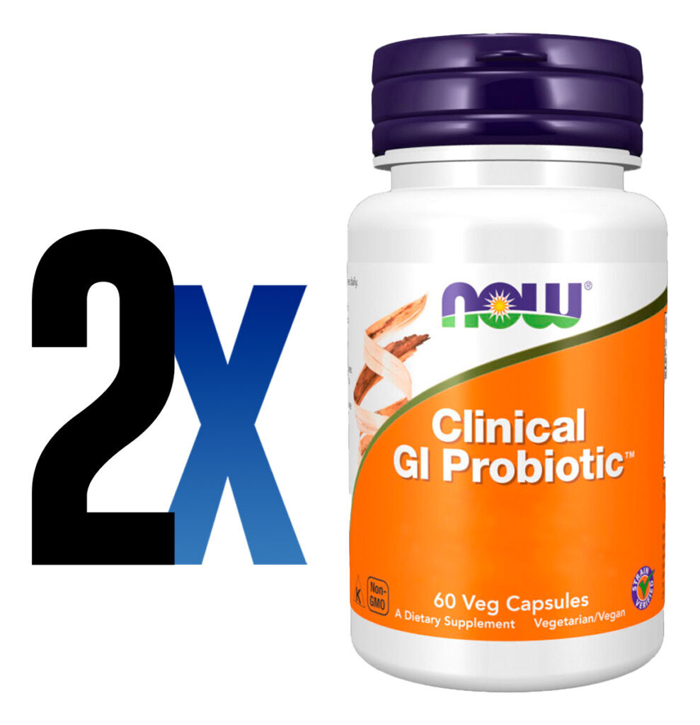 Clinical Gi Probiótico 20 Bi 60cáps Importado 2un Now Foods - Imagem 2