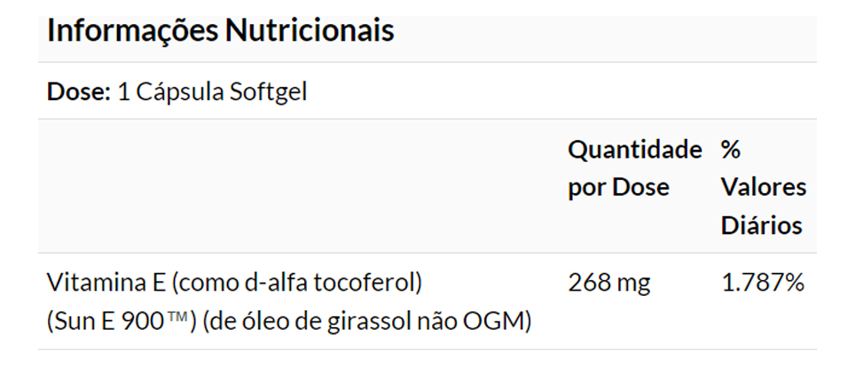 Vitamina E Sun-e 400 268mg Now Foods 120soft Importado - Imagem 4