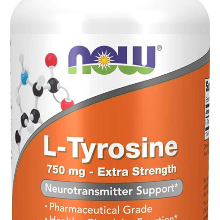 L-tirosina 750mg Now Foods L-tyrosine 90 Veg Caps 5un - Imagem 3