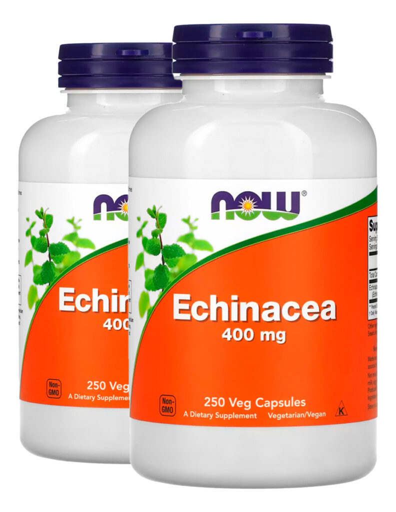 Equinácea 400mg 250 Cáps Importado 2un Now Foods