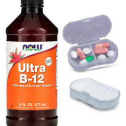 Ultra B-12 Complexo B Now Foods 473ml + Porta Cápsulas