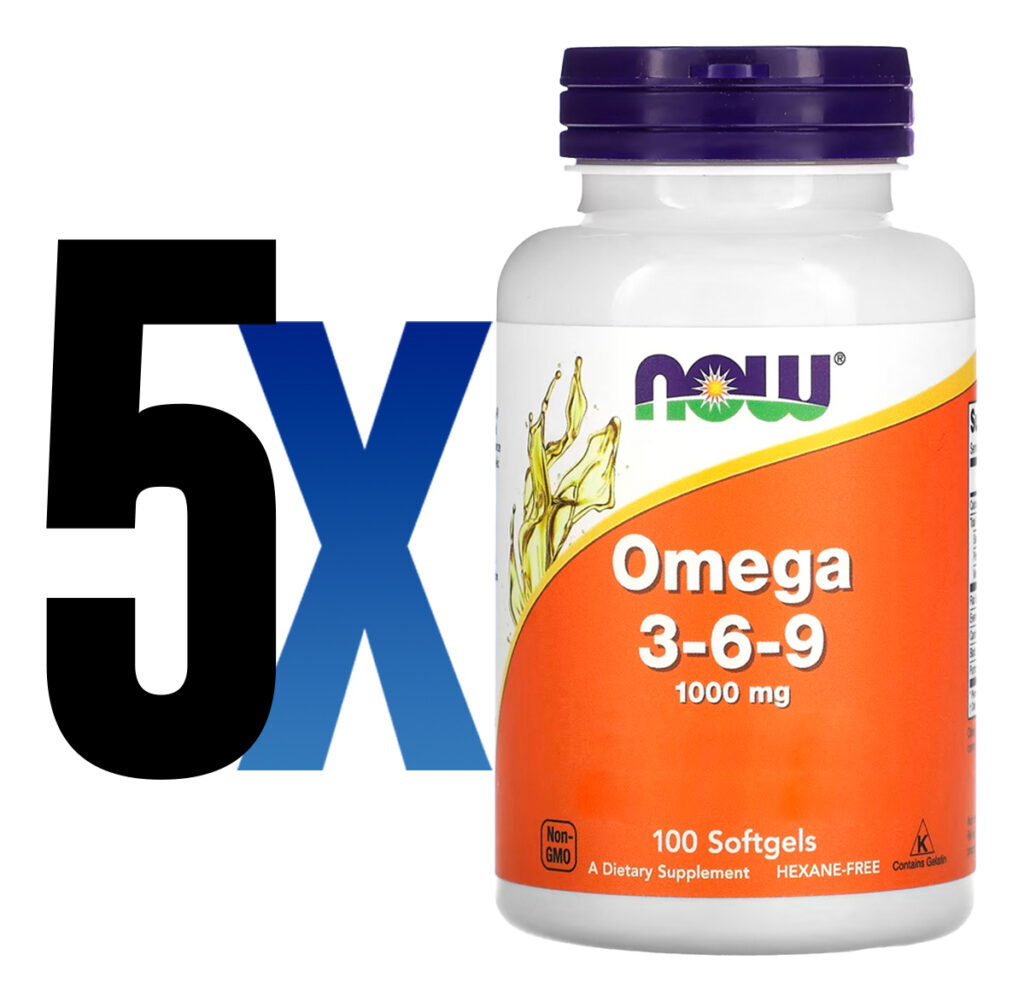 Ômega 3-6-9 1.000mg 100cáps Softgels Importado 5un Now Foods - Imagem 2