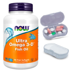 Ultra Omega 3-d Now Foods 90 Softgels + Porta Cápsulas