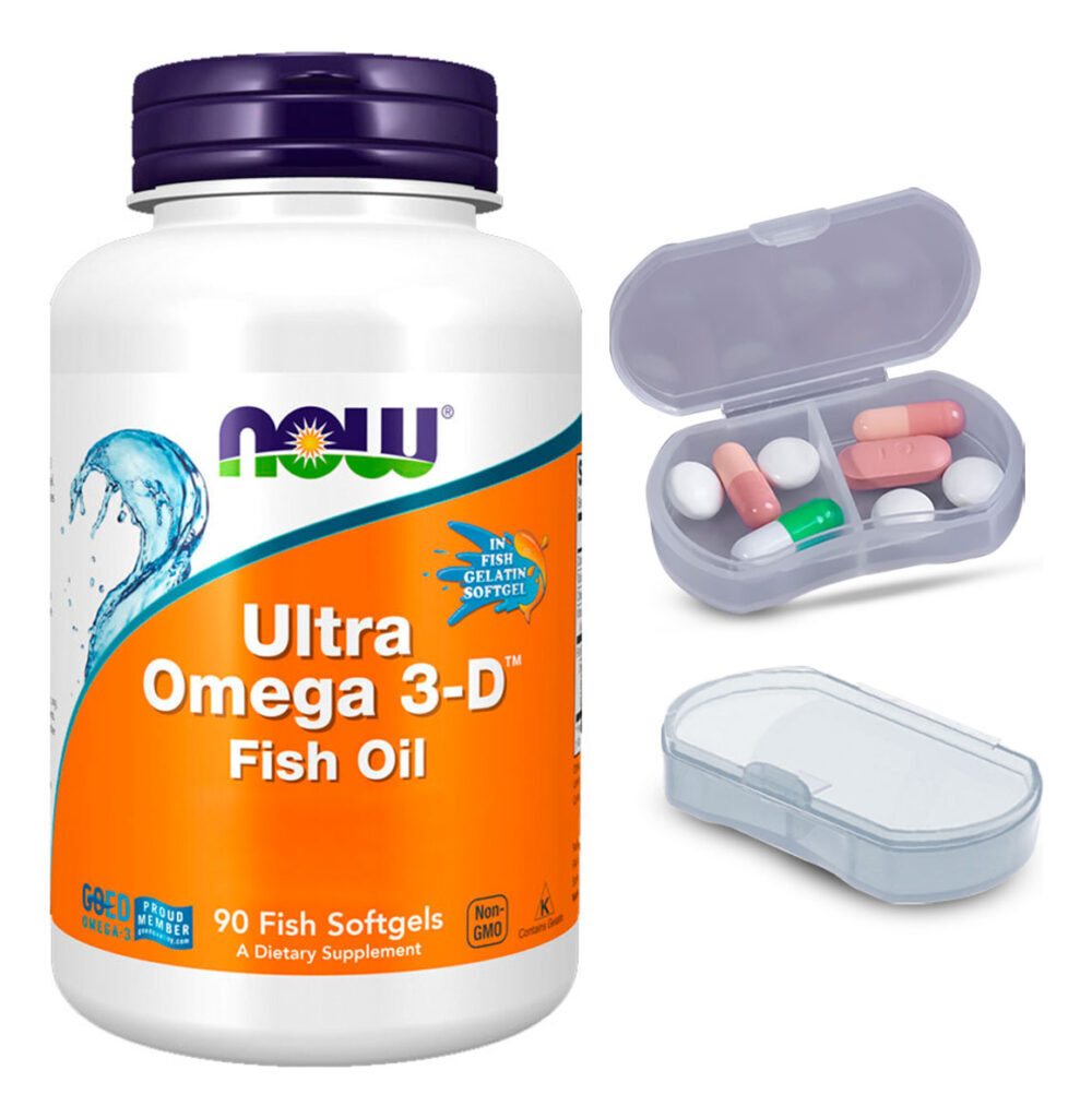 Ultra Omega 3-d Now Foods 90 Softgels + Porta Cápsulas
