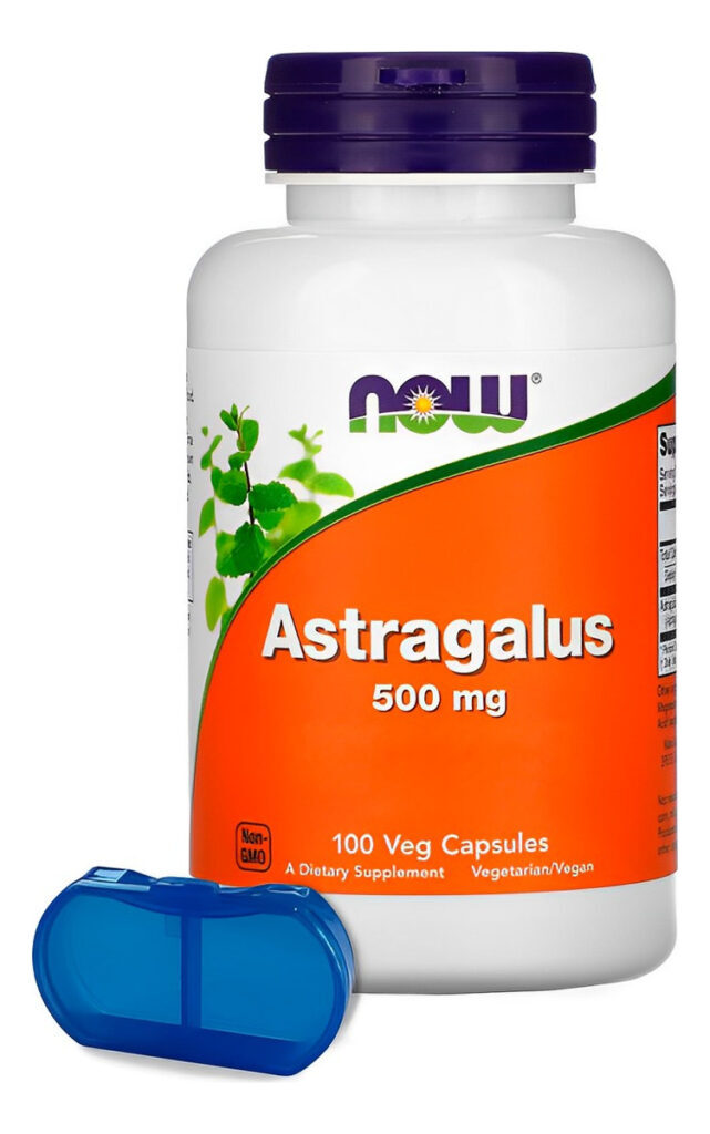 Astragalus Raiz 500mg Now Foods 100 Veg Cápsulas +porta Cáps
