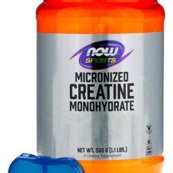 Creatina Monohidratada Now Foods 500gr Pó Porta Cápsulas Sabor Sem Sabor