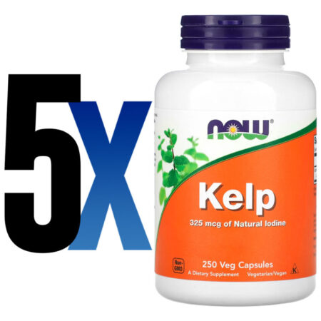 Kelp 325mcg Iodo Natural Now Foods250 Caps Importado 5un - Imagem 2
