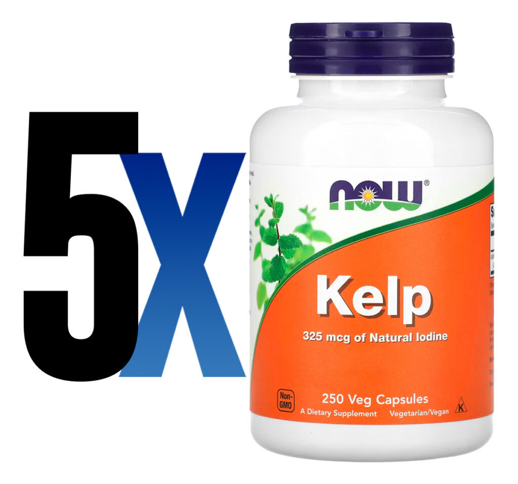 Kelp 325mcg Iodo Natural Now Foods250 Caps Importado 5un - Imagem 2