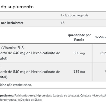 Niacina 250mg Now Foods Flush-free 90 Cápsula Importado - Imagem 4