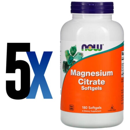 Citrato De Magnésio 180 Softgels Importado 5un Now Foods - Imagem 2