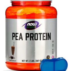 Proteína Pea Protein Nowfoods 907g Chocalate +porta Cápsulas