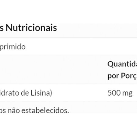 L-lisina 500 Mg Now Foods 100 Tablets Importado - Imagem 4