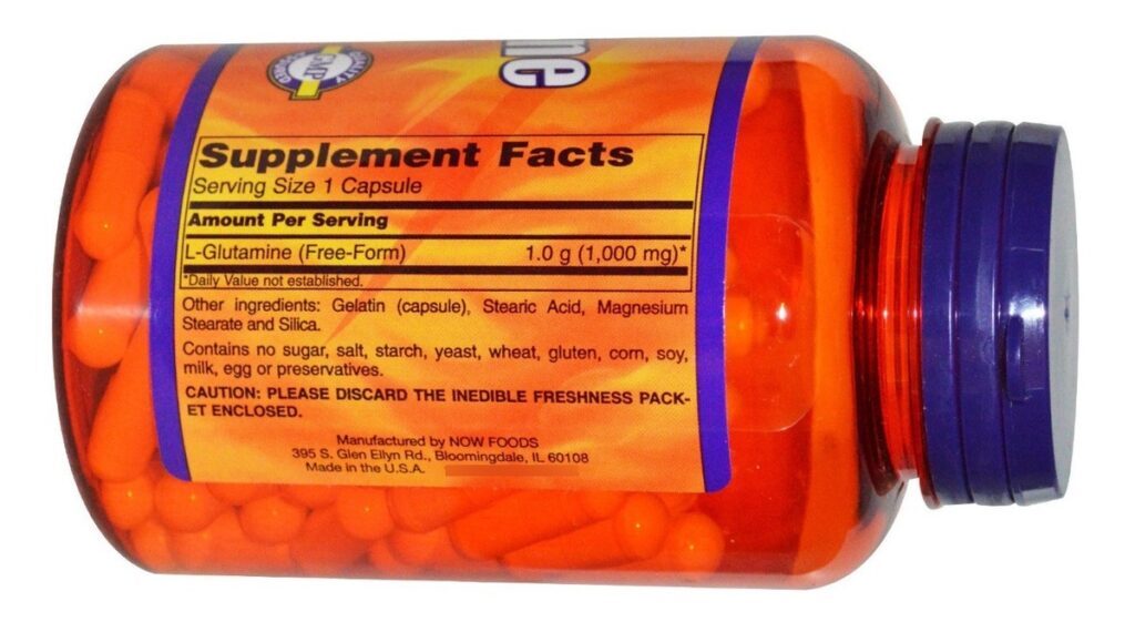 L-glutamina 1000mg 120 Cps Now Sports Dupla Potência - Imagem 2