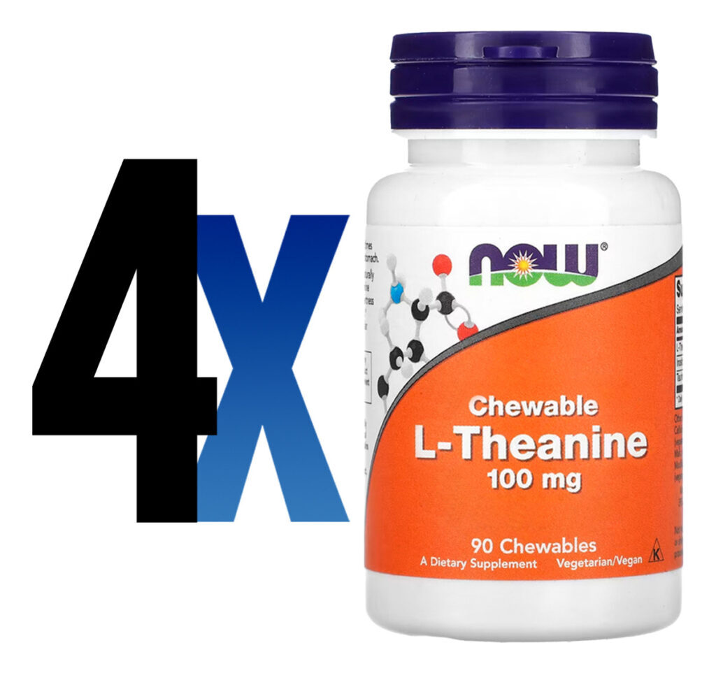 L-teanina 100mg Now Foods 90 Chebls Matigáveis Importado 4un - Imagem 2