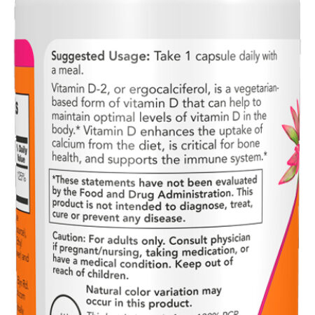 Vitamina D 25mcg Now Foods 120 Cáps + Porta Cápsulas - Imagem 3