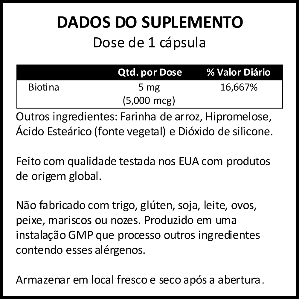 Biotina 5000mcg Now Foods 120 Caps + Porta Cápsulas - Imagem 4