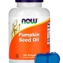 Óleo Semente Abóbora 1000mg Now Foods 100soft +porta Cápsula