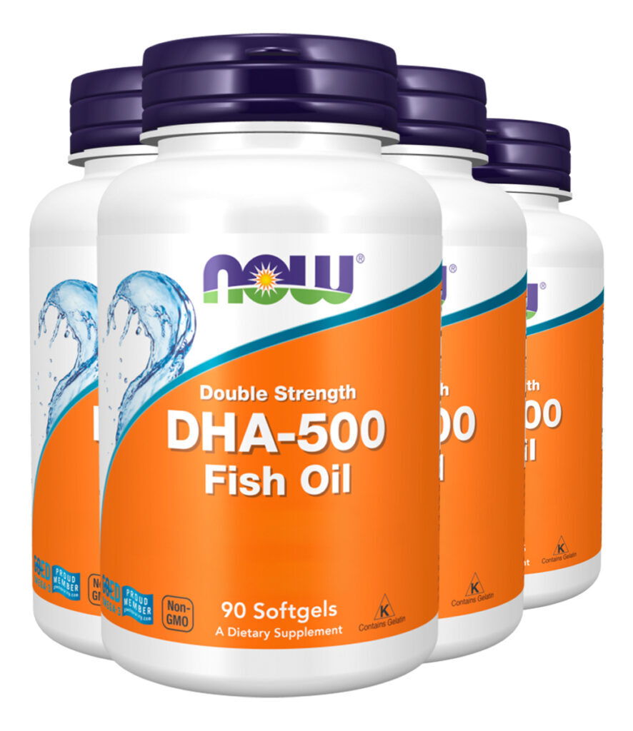 Dha-500 250epa Óleo De Peixe 90soft Importado 4un Now Foods