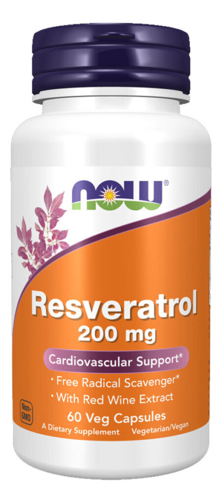 Suplemento Em Capsula Veg Now Foods Resveratrol 200mg, Semente De Uva, Natural - Imagem 2