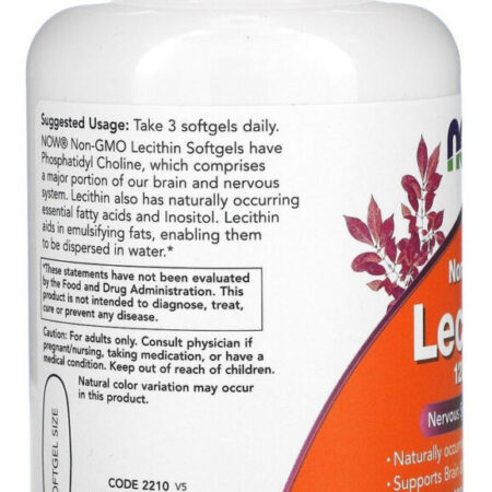 Lecitina Importada Original Lecithin 1200mg 100 Softgels Eua - Imagem 3