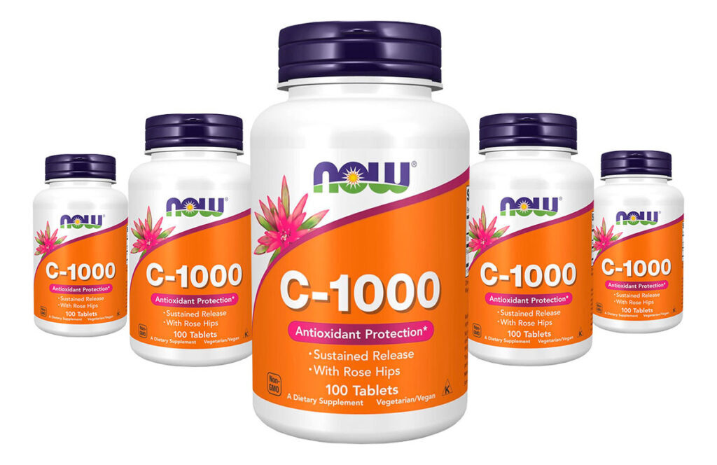 Vitamina C 1000mg Now Foods C-1000 Rosa Mosqueta 100tabs 5un